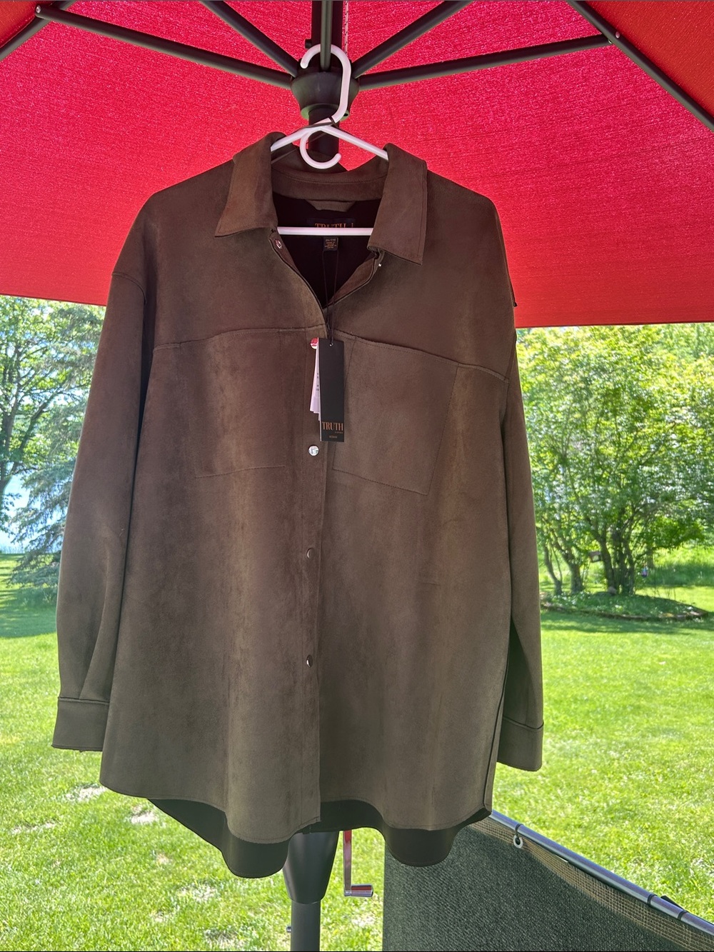 Truth Olive Utility Button-Front Jacket/Shirt